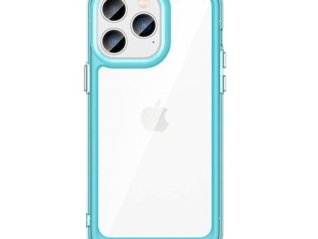 iPhone 14 Pro Akryl Cover - Gennemsigtig   Gennemsigtig Blå Cheap