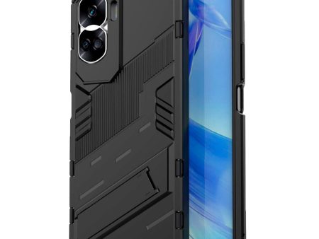 Honor 90 Lite Hybrid Håndværker Cover m. Kickstand - Sort Discount