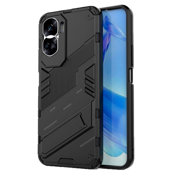 Honor 90 Lite Hybrid Håndværker Cover m. Kickstand - Sort Discount