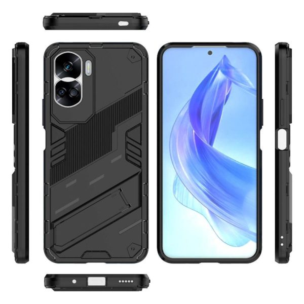 Honor 90 Lite Hybrid Håndværker Cover m. Kickstand - Sort Discount