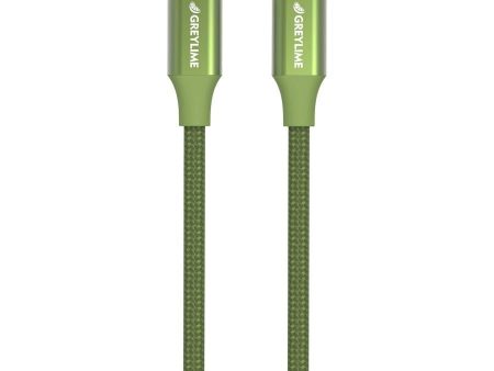 GreyLime Braided USB-C til USB-C Kabel 2 m - Grøn For Cheap