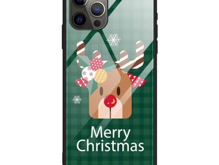 iPhone 15 Pro Jule Cover m. Glasbagside - Merry Christmas - Rensdyr Fashion