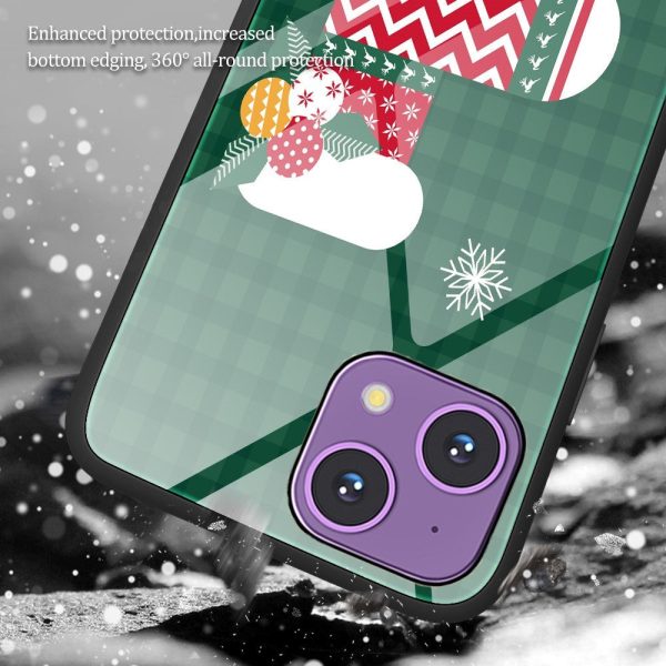 iPhone 15 Jule Cover m. Glasbagside - Merry Christmas - Snemand Supply