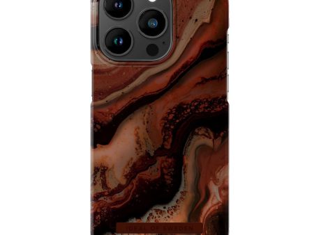 iDeal Of Sweden iPhone 14 Pro Fashion Case - Dark Amber Marble Online