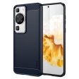 Huawei P60 Pro Mofi Brushed Carbon Fiber Fleksibelt Plastik Cover - Blå Supply