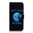 Google Pixel 6 Pro Læder Cover m. Pung & Print -  Don t Touch My Phone  For Cheap