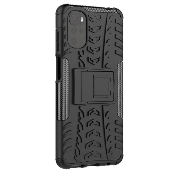 Motorola Moto G22 Cool Tyre Håndværker Cover m. Stander - Sort Sale