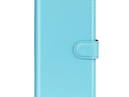 Huawei P60 Pro Litchi Læder Cover m. Pung - Blå For Discount