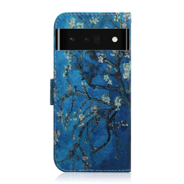 Google Pixel 6 Pro Læder Cover m. Pung & Print - Træ Discount