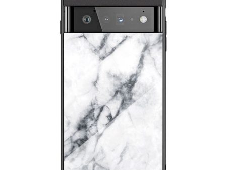 Google Pixel 6 Pro Plastik Cover m. Glasbagside - Sort & Hvid Marmor Online