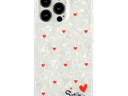 iPhone 15 Pro Fleksibelt Plastik Cover m. Motiv - Smile m. Røde Hjerter Online now