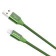 GreyLime Braided USB-A til Lightning Kabel 2 m. - Grøn Cheap