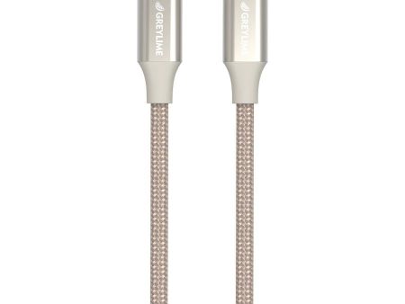 GreyLime 60W Braided USB-C til USB-C Kabel 1 m - Beige Supply