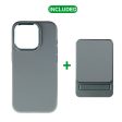 4Smarts iPhone 15 Pro OneStyle Silikone Cover - MagSafe Kompatibel - m. MagSafe Kompatibel PowerBank 22.5W 5000mAh & USB-C til USB-C kabel - Grå For Discount