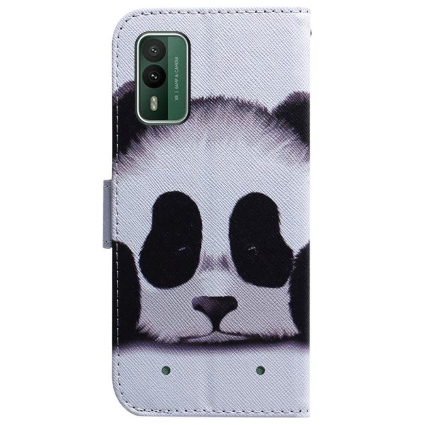 Nokia XR21 Læder Cover m. Pung & Print - Panda Fashion