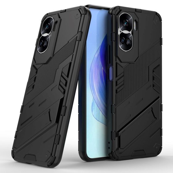 Honor 90 Lite Hybrid Håndværker Cover m. Kickstand - Sort Discount