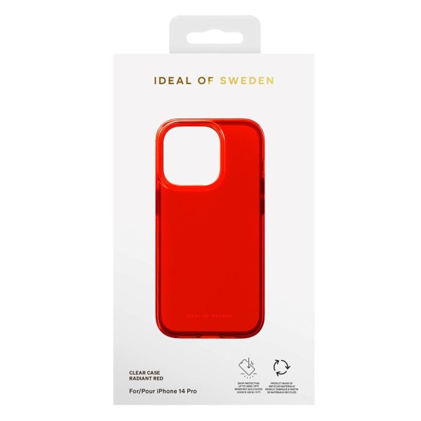 iDeal Of Sweden iPhone 14 Pro Clear Case - Radiant Red Hot on Sale