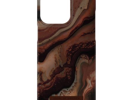 iDeal Of Sweden iPhone 15 Pro Max Fashion Case - MagSafe Kompatibel - Dark Amber Marble on Sale