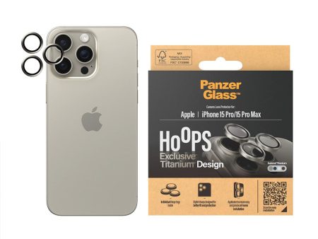 iPhone 15 Pro   15 Pro Max PanzerGlass Hoops - Kamerabeskyttelse - Natural Titanium Fashion