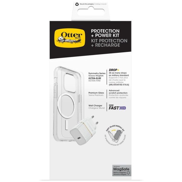 OtterBox iPhone 15 Pro Max Protection + Power Kit - MagSafe Cover, Skærmbeskyttelse & 30W Vægoplader Discount