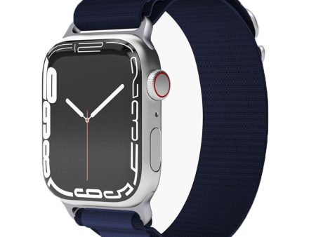 Apple Watch (38 40 SE 41 42mm) Vonmählen Action Loop Nylon Rem - Blå For Cheap