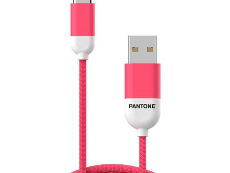 Pantone 12W USB-A til USB-C Kabel 1.5m - Pink Online Sale