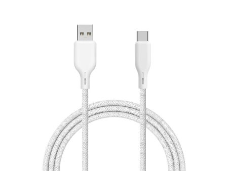 ËSSENTIALS by Upström 60W USB-A til USB-C Kabel 2.5m - Hvid For Discount