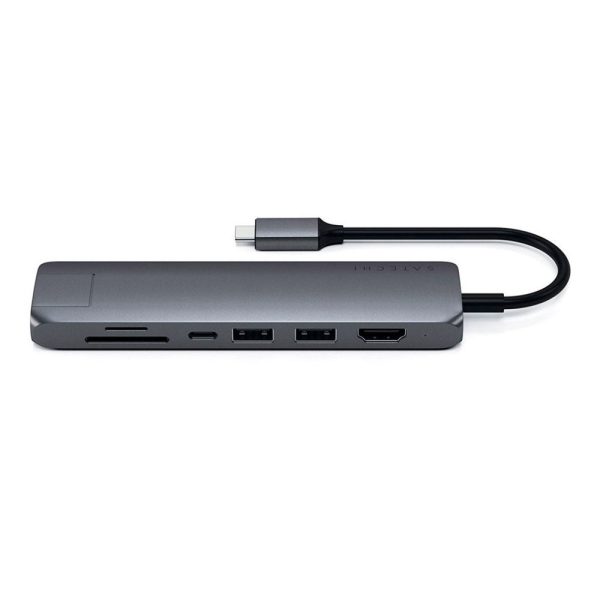 Satechi Slim 7-i-1 USB-C Multiport Adapter - Space Grey Fashion