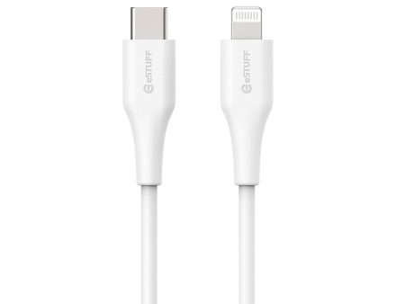 eSTUFF INFINITE MFI USB-C til Lightning Kabel 3 m - 12W - 100% Genbrugsplastik - Hvid Fashion