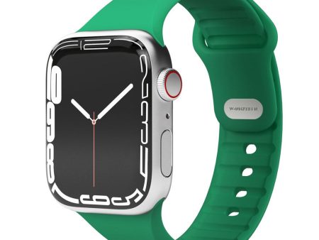 Apple Watch (38 40 SE 41 42mm) Vonmählen Classic Band 2 Genanvendt Silikone Rem - Grøn Discount