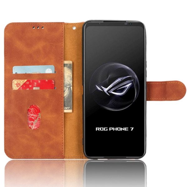 Asus ROG Phone 7 Kunstlæder Cover m. Pung & Strop - Brun Online