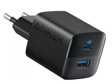 Anker 323 33W Vægoplader m. USB-A & USB-C - Sort Fashion