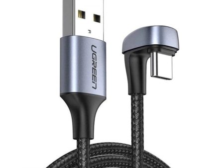 Ugreen 180° Vinklet USB-A til USB-C Kabel 18W - 2 Meter - Sort Fashion