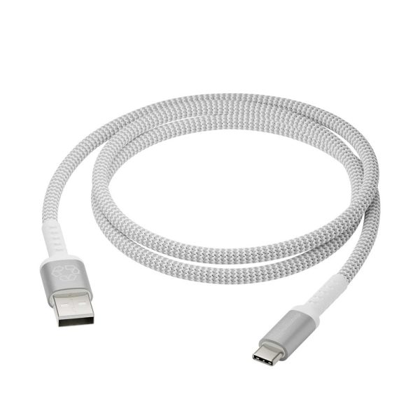 dbramante1928 Opladningskabel af Flettet Genbrugskabel - USB-A til USB-C - 36W - 1.2M - Hvid For Discount