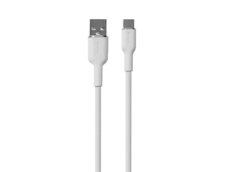 PURO Soft USB-A til USB-C Kabel 1.5m - Hvid on Sale