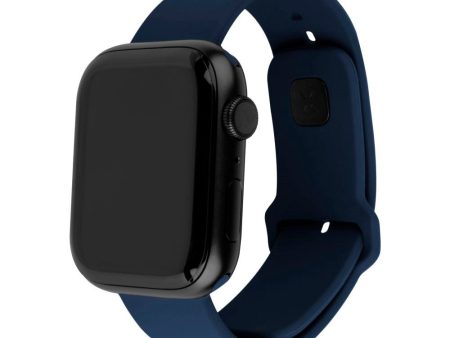 Apple Watch (38 40 SE 41 42mm) Fixed Sporty Silikone Rem Sæt - Blå Hot on Sale