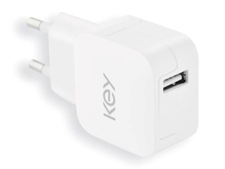 KEY Power Vægoplader USB-A 12W m. Lightning Kabel - Hvid Online Hot Sale