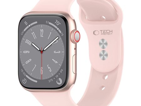 Apple Watch (38 40 SE 41 42mm) Tech-Protect Silikone Urrem - Light Pink Online now