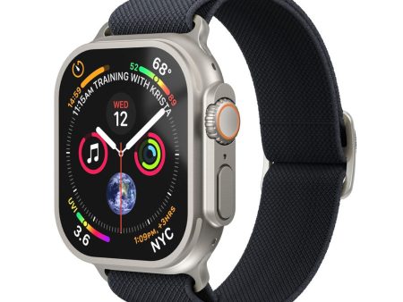 Apple Watch (38 40 SE 41 42mm) Vonmählen Classic Nylon Loop Rem - Navy Online Sale