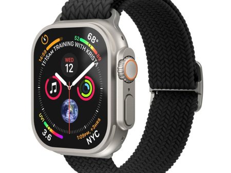 Apple Watch (38 40 SE 41 42mm) Vonmählen Woven Loop Nylon Rem - Black Online Hot Sale