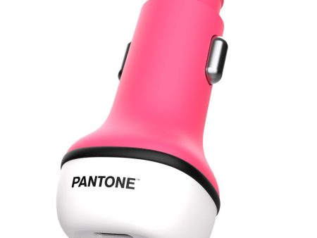 Pantone Biloplader PD 20W m. USB-C & USB-A - Pink Sale