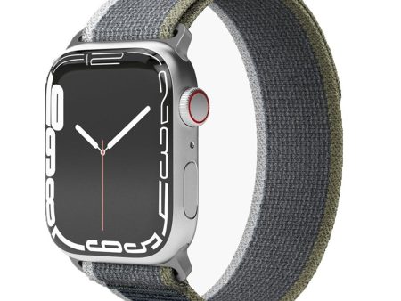 Apple Watch (38 40 SE 41 42mm) Vonmählen Trekking Loop Nylon Rem - Grå   Grøn For Cheap