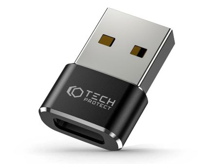 Tech-Protect Ultraboost USB-A til USB-C Adapter - Sort on Sale