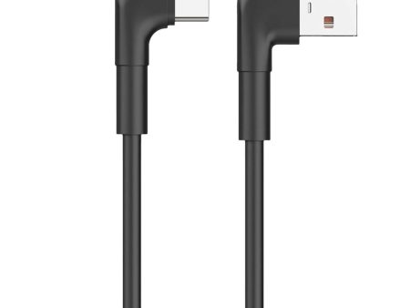 Maxlife USB-A til USB-C Vinklet Kabel 15W - 1m - Sort Sale