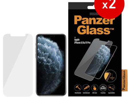 iPhone 11 Pro   Xs   X PanzerGlass Standard Fit Skærmbeskyttelse - Gennemsigtig - 2 stk. For Discount