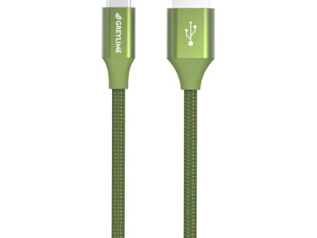 GreyLime Braided (3A 15W) USB-C Kabel 1 m. - Grøn Online now