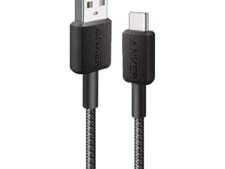 Anker 322 USB-C Kabel 15W m. Nylon 1.8m - Sort Online