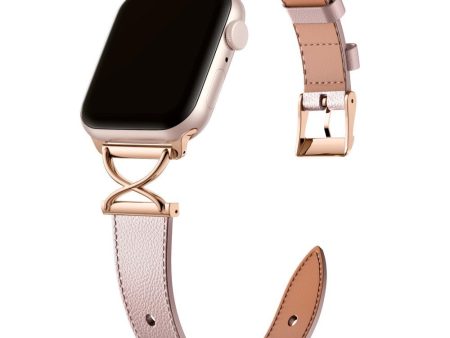 Apple Watch (38 40 SE 41 42mm) Klassisk Kunst Læder Rem - Pink Discount