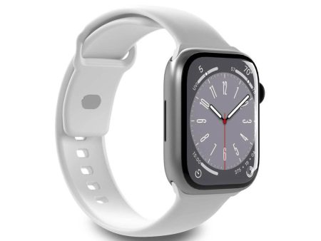 Apple Watch (42 44 SE 45 46 49mm) Puro ICON Silicone Urrem - Hvid Sale