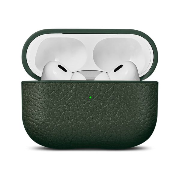 Woolnut AirPods Pro (2. gen.) Ægte Læder Case - Grøn Cheap